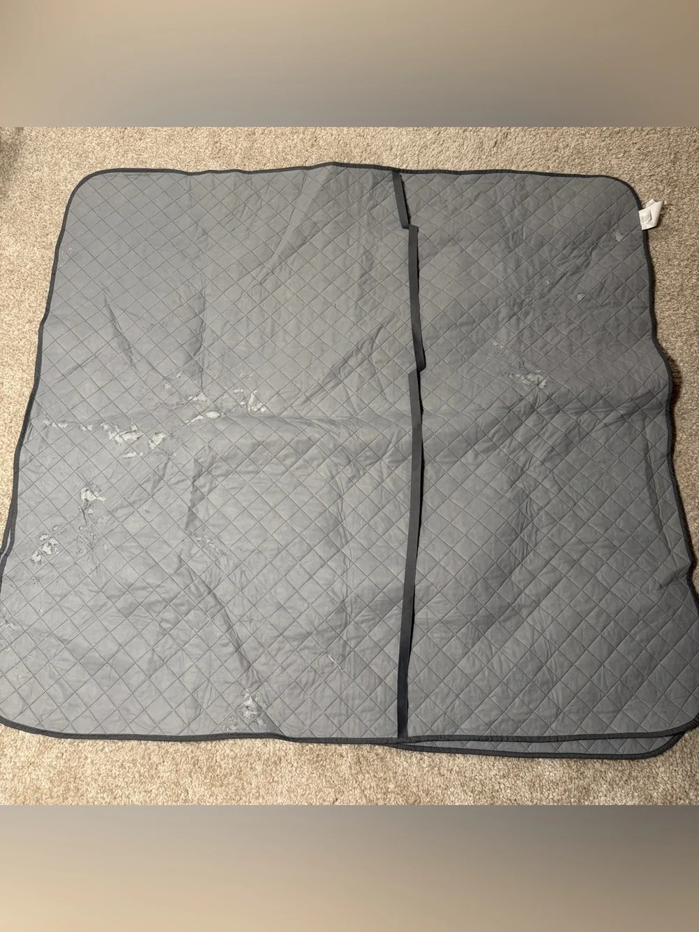 QUILTED COUCH COVERS IN GREY WITH TWO MATCHING ARM REST COVERS